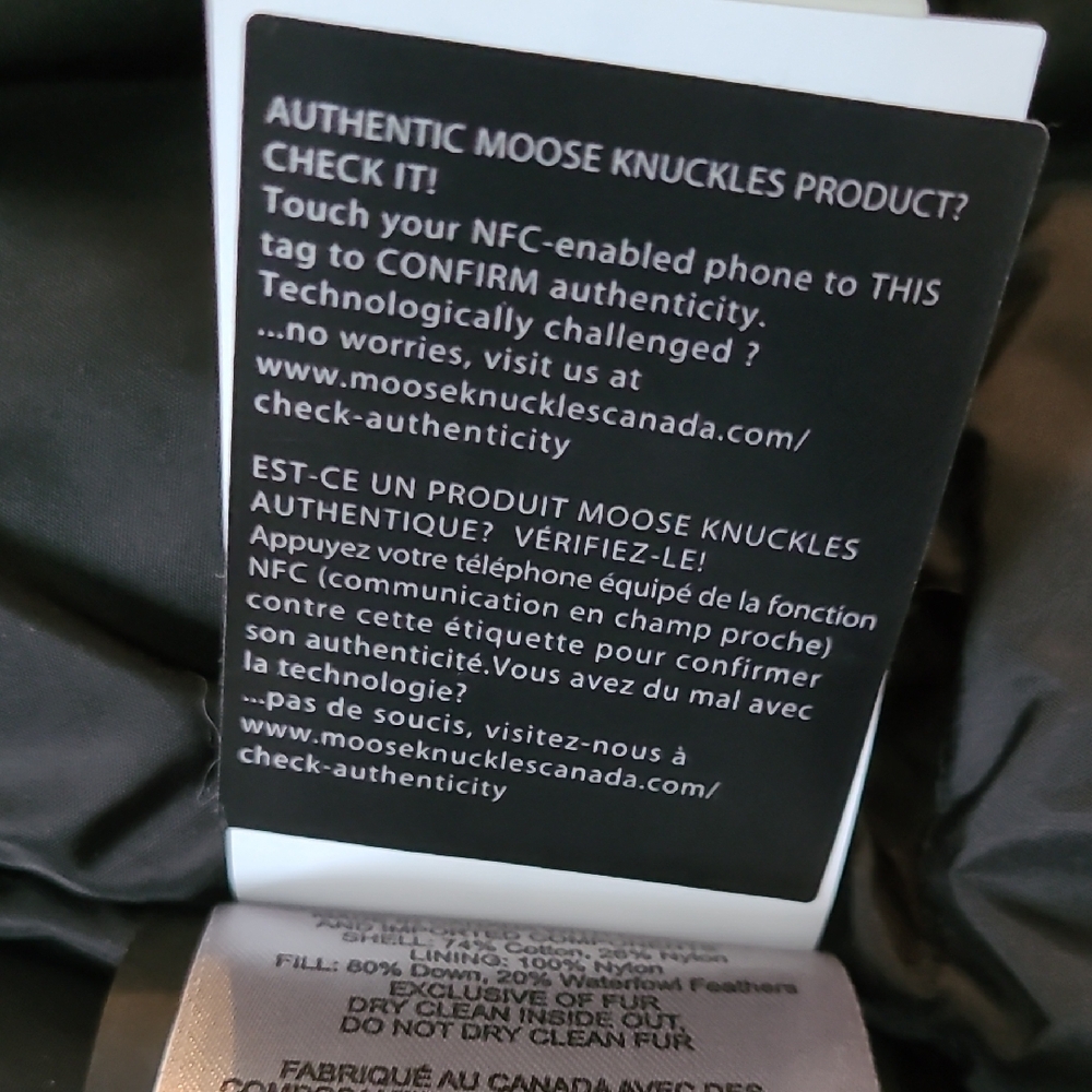 New Moose Knuckles Black Original Stirling Shearling Trim Parka women's Size S - Picture 16 of 16